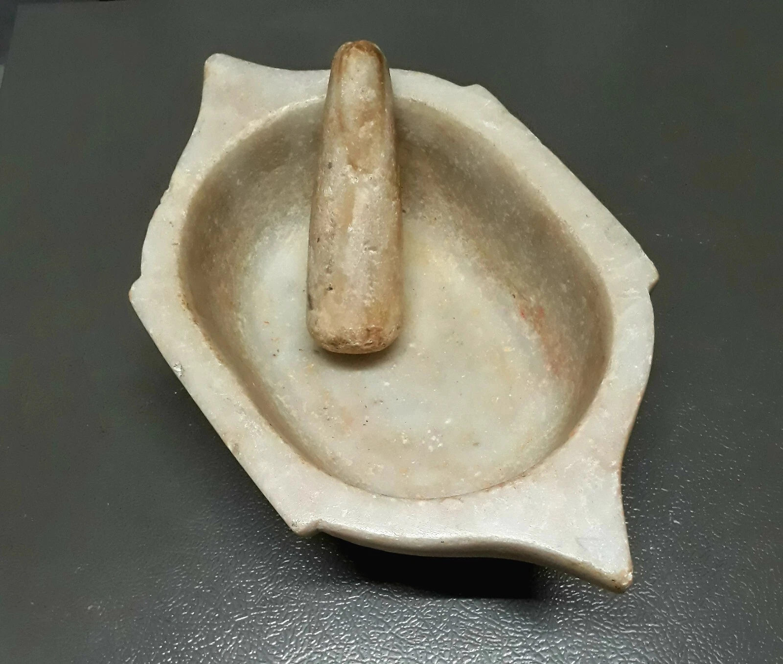 Vintage Mortal Pestle Stone Herb Spice Grinder Pot Kharal Collectibles.