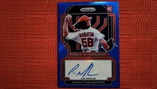 2022 Panini Prizm Baseball Blue Rookie Aurographs #RA-PN Packy Naughton 84/149