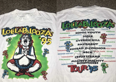 Vintage 1995 Lollapalooza Tour T-shirt 2 Sides Unisex Tee All Sizes LI1401