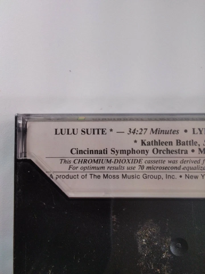 Berg Lulu Suite Cassette Tape NOS Sealed Rare Battle Cincinnati Gielen Vox CrO2 - Image 4 of 4