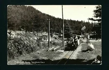 Tiny Town Colorado Springs CO c1939 RPPC Mini Train Kids Ride Sanborn # T-786