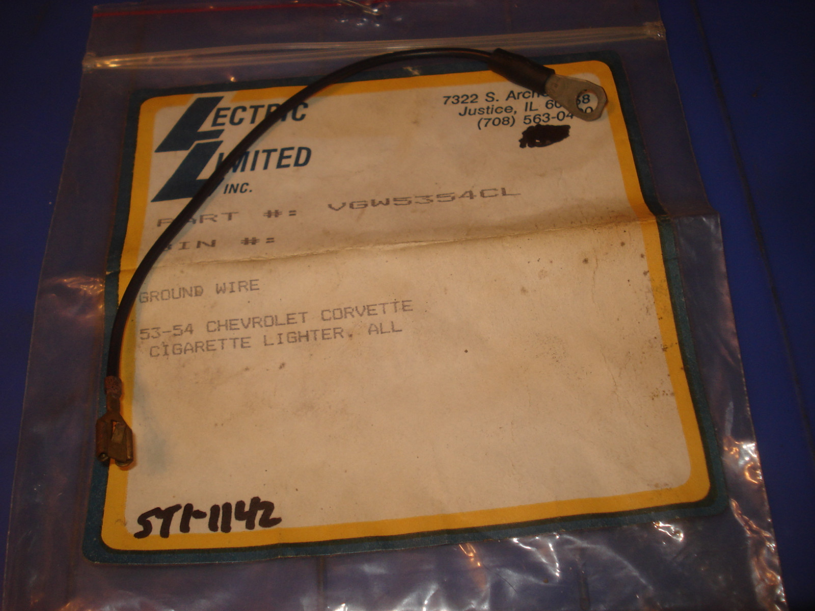 Cigarette Lighter Ground Wire, New. 5355 Corvette eBay
