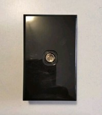 10x TV Outlet SINGLE GANG TV & AUDIO COAX OUTLET STANDARD, 116x70mm CLIPSO BLACK