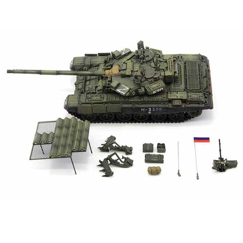 88MODLE, SKALA 1:72, rosyjski czołg T-90A z systemem trawienia min, gotowy model - Zdjęcie 16 z 16