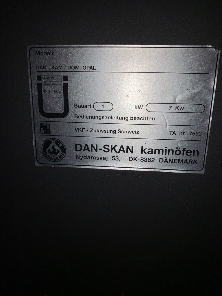 Kaminofen DAN-SKAN 7kW schwarz guter Zustand, Dänemark Design | eBay.de