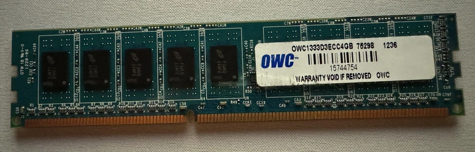 Lightly Used - OWC 12gb kit - (4gb x 3 sticks) ECC Memory Model 1333D3ECC4GB  - Image 2 of 4