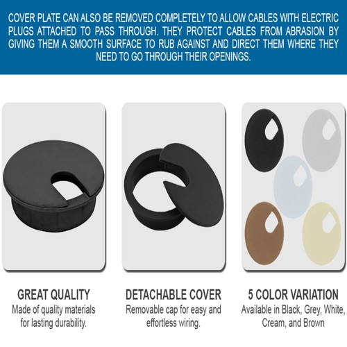 Rok Hardware Round Grommet, 3" (76mm) Diameter, Black ROKRG3BLK - Picture 6 of 10