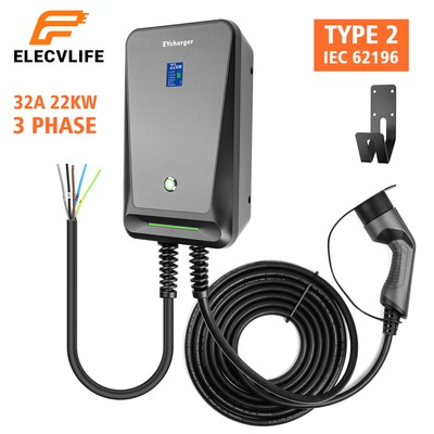 22kW Home EV Charging Station 32A Electric Cars Faster Charger Wallbox 380V 6M
