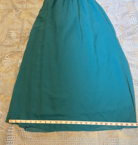 Women's Slim One-Shoulder Solid Sleeveless Midi Gown Dress, Teal, Small - Picture 5 of 9