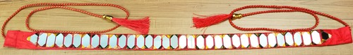 ETHNIC BELLY DANCING DANCEWEAR BELT EMBROIDERY PATCHWORK MIRROR VINTAGE JEWELRY - Picture 5 of 7