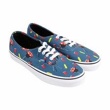 all blue low top vans