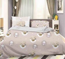 3D Elephant Cat Clouds Pattern Quilt Cover Set Duvet Cover Bedding Pillowcases