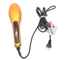 Neo Heated Hair Brush Quick  Easy Electric Hair Straightening COP-712 Orange