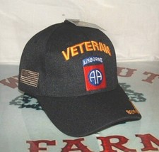 All American 82nd Airborne Veteran Offical Licensed Embroidered Adjustable Cap.