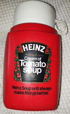 Vintage Heinz Cream of Tomato Soup Thermos Rough Neck Flask 1980's  UK
