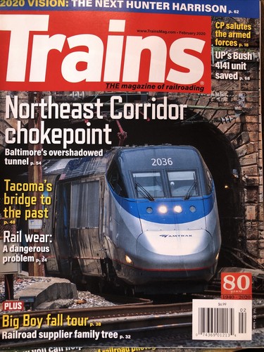 Trains Magazine The Magazine of Railroading 2020 6 Issues - Picture 2 of 6