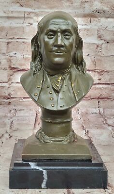 Collector Edition Ben Benjamin Franklin Bronze Statue Home or Office Decor Gift