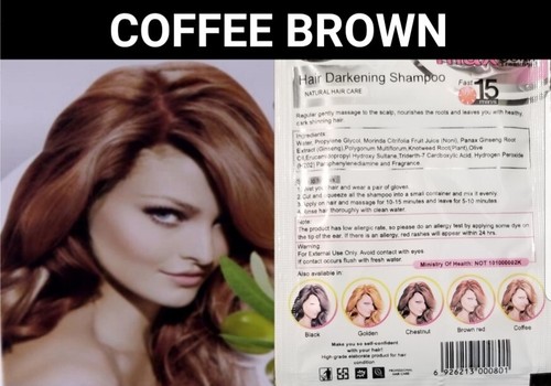 5 PCS GOLDEN BROWN HERBAL HAIR COLOR SHAMPOO- DYE GRAY&WHITE HAIR IN MINUTES - Picture 12 of 17