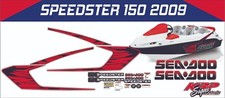 SEADOO SPEEDSTER 150/215/255/300 2009 GRAPHICS /DECAL / Sticker KIT RED