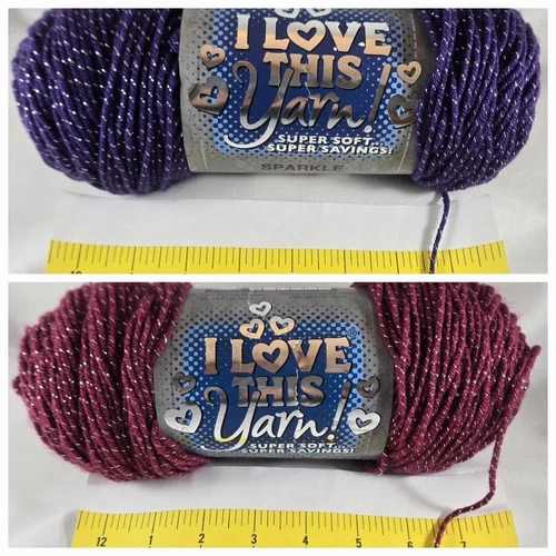 Hobby Lobby Yarn I Love This Yarn! Sparkle 97% Acrylic 3% Glittern 251y 140g 5oz