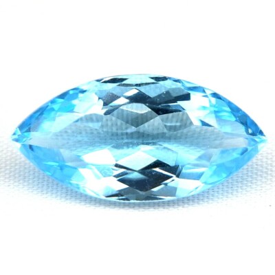 SHOLA Echt 11,06 Ct Natürlicher Blau Topas aus Brasilien, Topaz