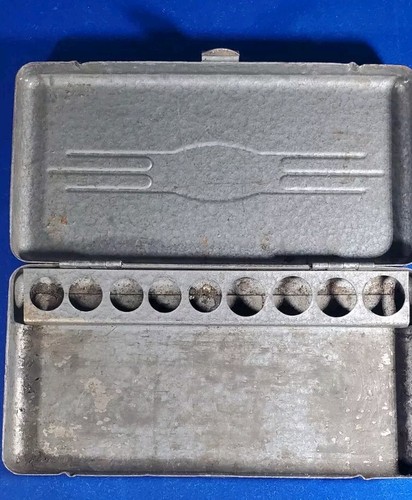Vintage Craftsman 1/4" Drive SAE =V= Series Socket Set 15pc +Metal Box 1950-66 - Picture 8 of 10