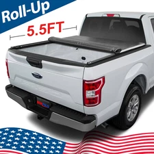 Soft Roll-Up Bed Cover Tonneau Cover for 2015-2025 Ford F150 5.5FT Truck