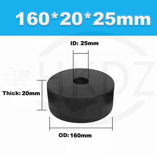 Black Round Rubber Pads Anti Vibration Isolation Spacer Buffer Block OD 80-300mm - Picture 120 of 141
