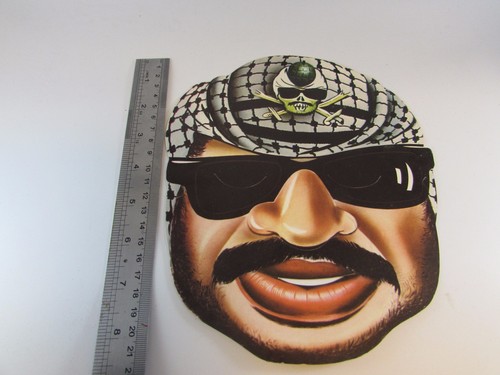 Vintage israelische PLO Yasser Arafat Litho Maske selten Halloween Purim neu aus altem Lagerbestand - Bild 8 von 12