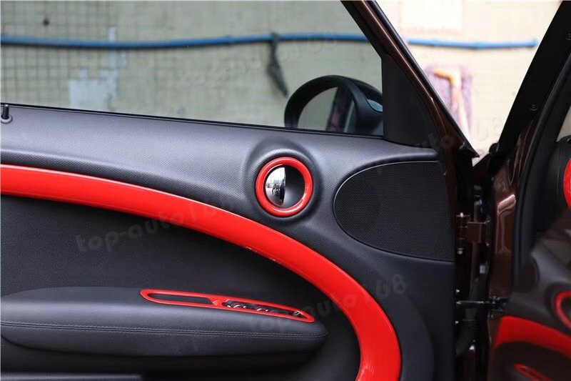 ABS Red Full Interior Decor Cover Trim 30PCS For MINI 2013-2016 ...