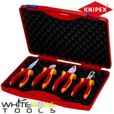 Knipex VDE Pliers Set Tool Box RED Organiser Electricians Insulated 4pc 00 20 15