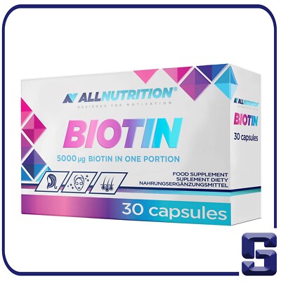 Allnutrition Biotin 5000 mcg 30 Kapseln Haar Haut Nägel Unterstützung