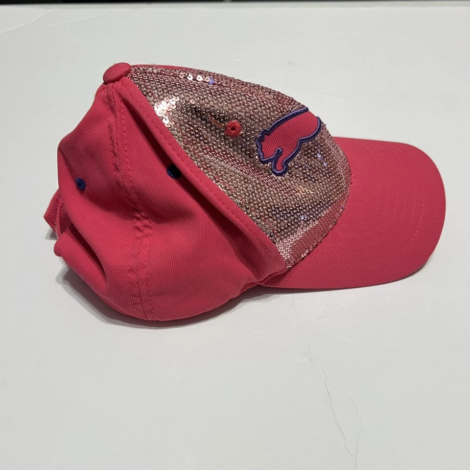 Puma Youth Adjustable Hat Cap Pink with Front Sequins - Image 4 of 4