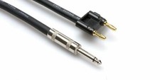 Hosa 15' Foot 1/4 Inch TS To Banana 16 Gauge Speaker Cable Wire OFC Conductors