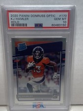 2020 Panini Donruss Optic K J  Hamler #170.  RC  Rated Rookie Silver Holo PSA 10