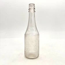 Vintage Condiment Glass Bottle Ribbed Embossed Curtice Brothers Co. Rochester NY