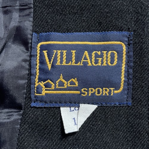 Vintage Villagio Womens Black Worsted Wool Blend Open Front Jacket Size 18 New - Picture 6 of 7