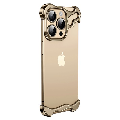 Metal Aluminum Corner Frameless Case + Lens Cover For iPhone 16 15 14 13 Pro Max - Picture 21 of 29