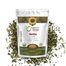 Organic Way Nettle Leaf Cut  Sifted - Herbal Tea  Kosher  USDA Certified
