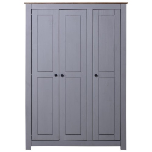 Wooden Wardrobe Organizer 3 Doors 4 Shelves Clothes Cabinet Closet Storage Unit - Picture 5 of 8