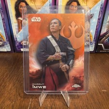 2025 Topps Chrome Star Wars Chirrut Imwe Aurebesh Variation Orange /25 BFJYZ