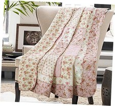 Original 100 Cotton Quilt Queen Size Pink Floral Patchwork Full-Queen Flower