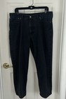 MEN'S NAVY BLUE COTTON JEANS- BY: LAND'S END TRADITIONAL FIT- SIZE: WAIST 35 IN. — photo 1