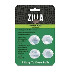 Zilla Turtle Pure Water Care Balls 4 Pack For Clear Healthy Aquatic Habitat