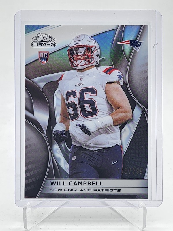 WILL CAMPBELL 2025 TOPPS CHROME BLACK ROOKIE RC REFRACTOR /299 #132 Q7485