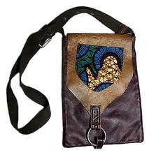   Unbranded Crossbody Leather Handbag Hippie Boho Adjustable Strap Brown