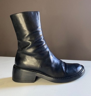 VTG Ann Demeulemeester Iconic Zip Ankle Boots 1990's 36 EU Very Nice Condition