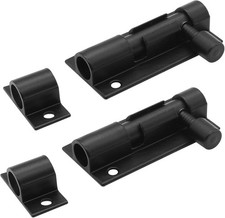 2 PCS 2 Inch Barrel Bolt Latch Black Door Latch Hardware, Small Slide