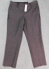 NWT Ann Taylor Pants Dark Gray The Ankle Curvy Fit Mid Rise Slim Leg Work Sz 6