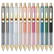 Gel Pens Black Ink Pen 0.5Mm Fine Point Pens Smooth Writing Retractable Office S
